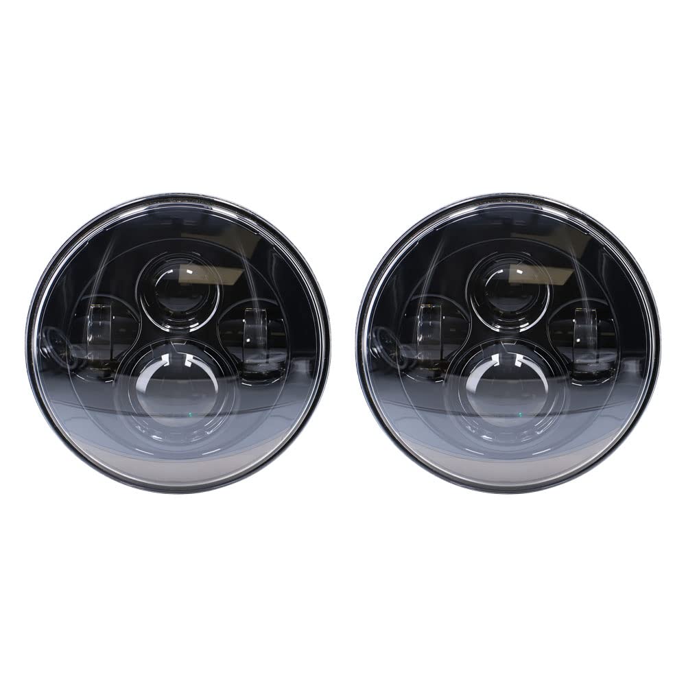 Heise Pr Headlights 7In Black Jeep Replacement