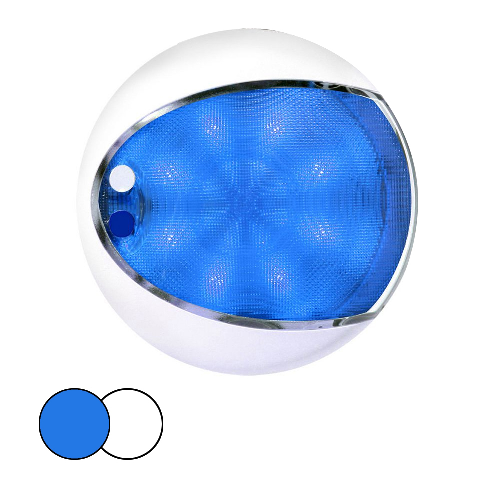 Hella Marine EuroLED 175 Surface Mount Touch Lamp - Blue/White LED - White Housing