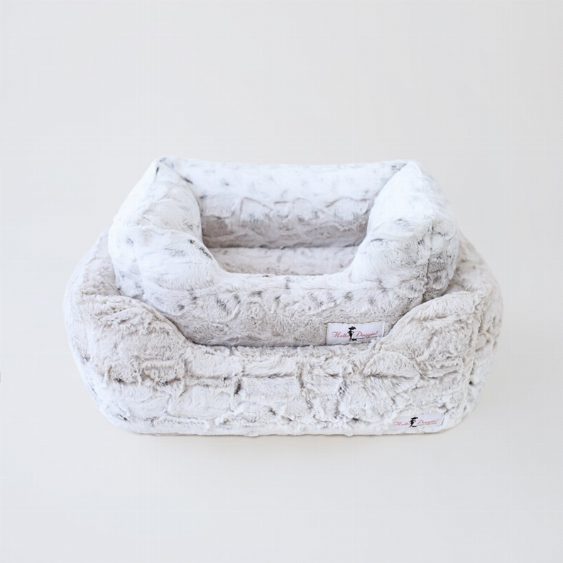 Deluxe Dog Bed - Large Pearl Leopard