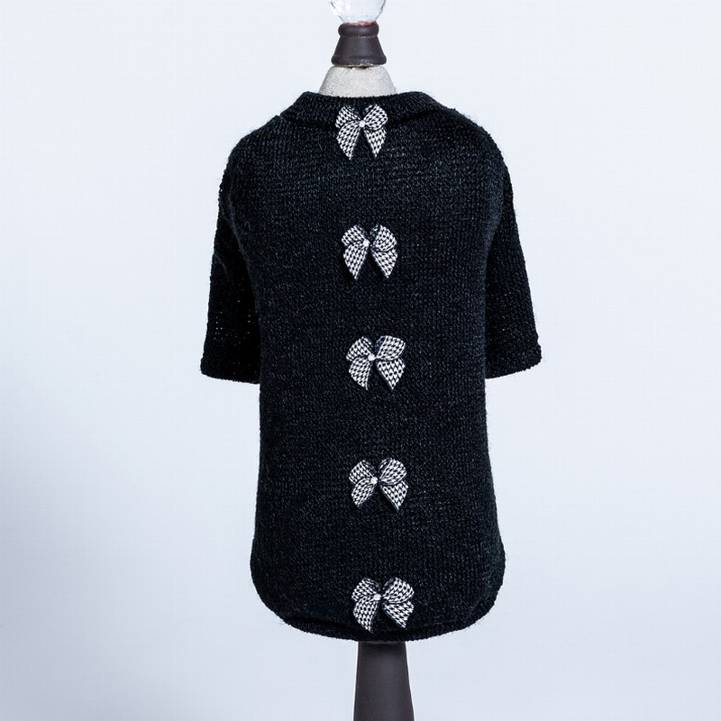 Houndstooth Sweater - Medium Black