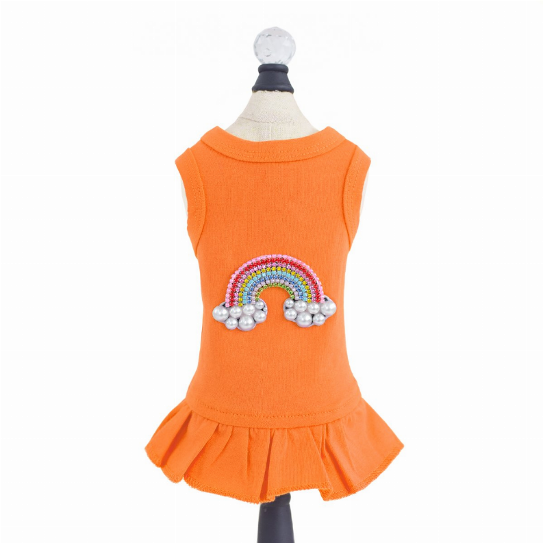 Rainbow Dress - XS Orange
