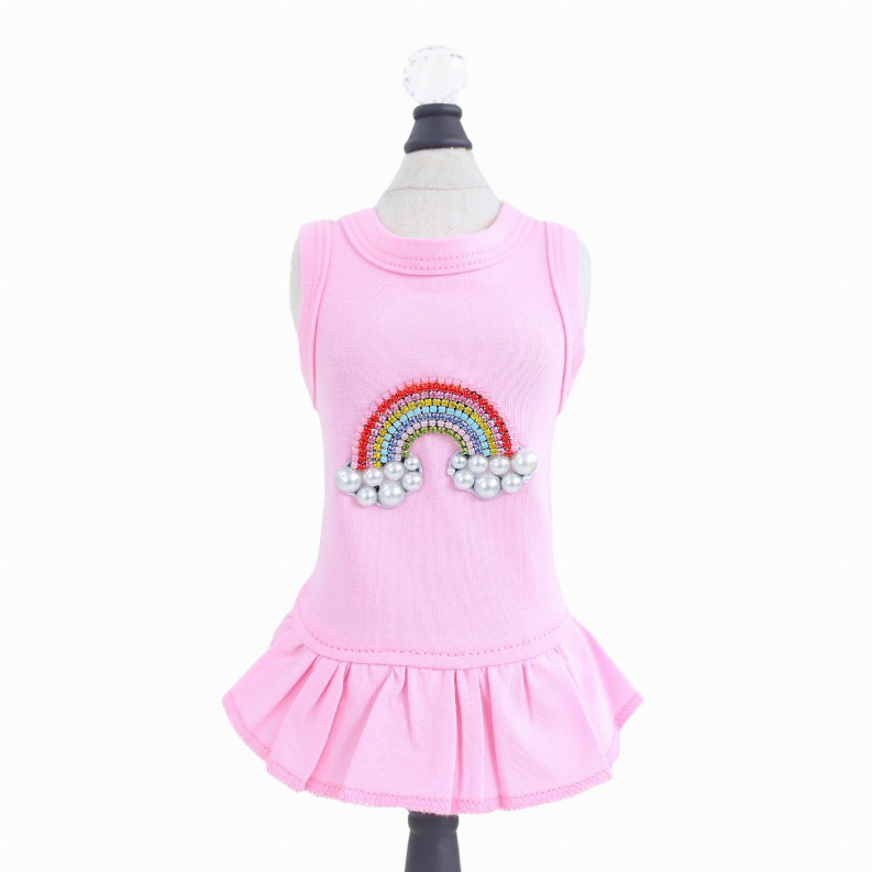 Rainbow Dress - XS Pink