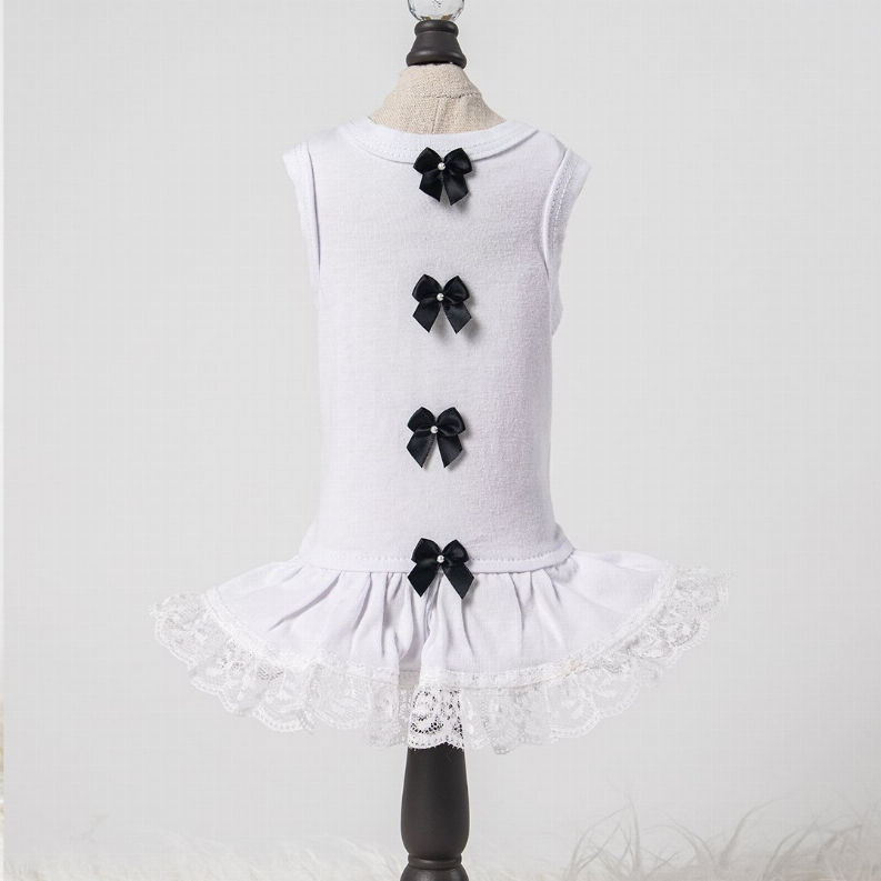Sweetheart Dress - Medium White/Black