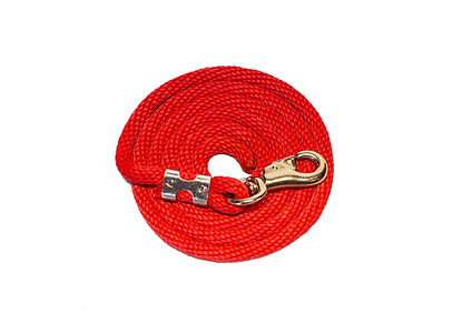 Poly Lead Rope 5/8" x 10'  Red