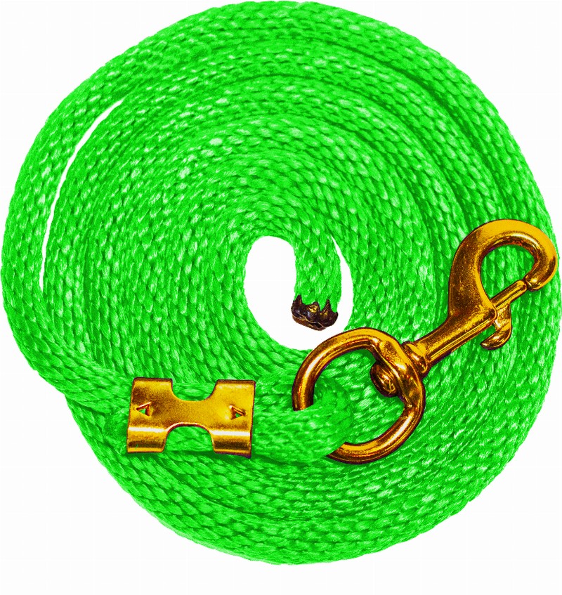 Poly Lead Rope 5/8" x 10'  lime green