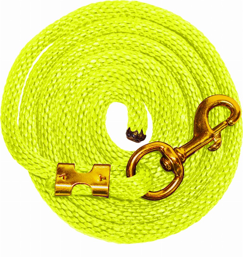 Poly Lead Rope 5/8" x 10'  yellow