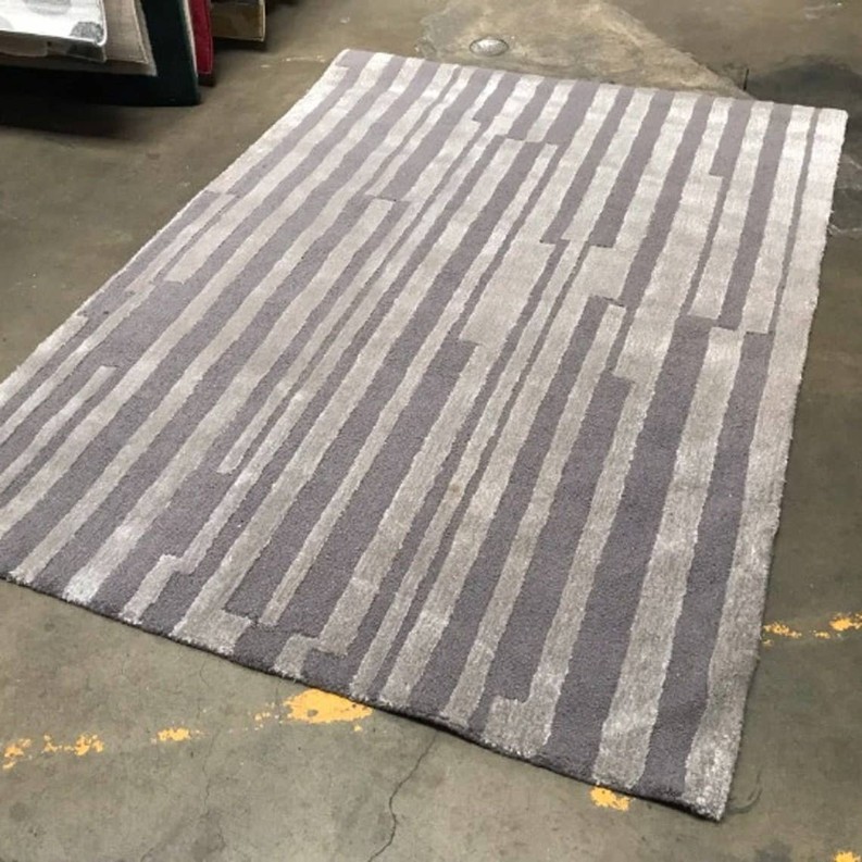 Striped Wool Thick Soft Area Rug