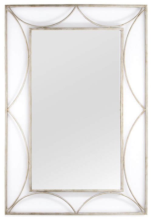 24" x 0.05" x 36" Silver Simple And Elegant Wall Mirror