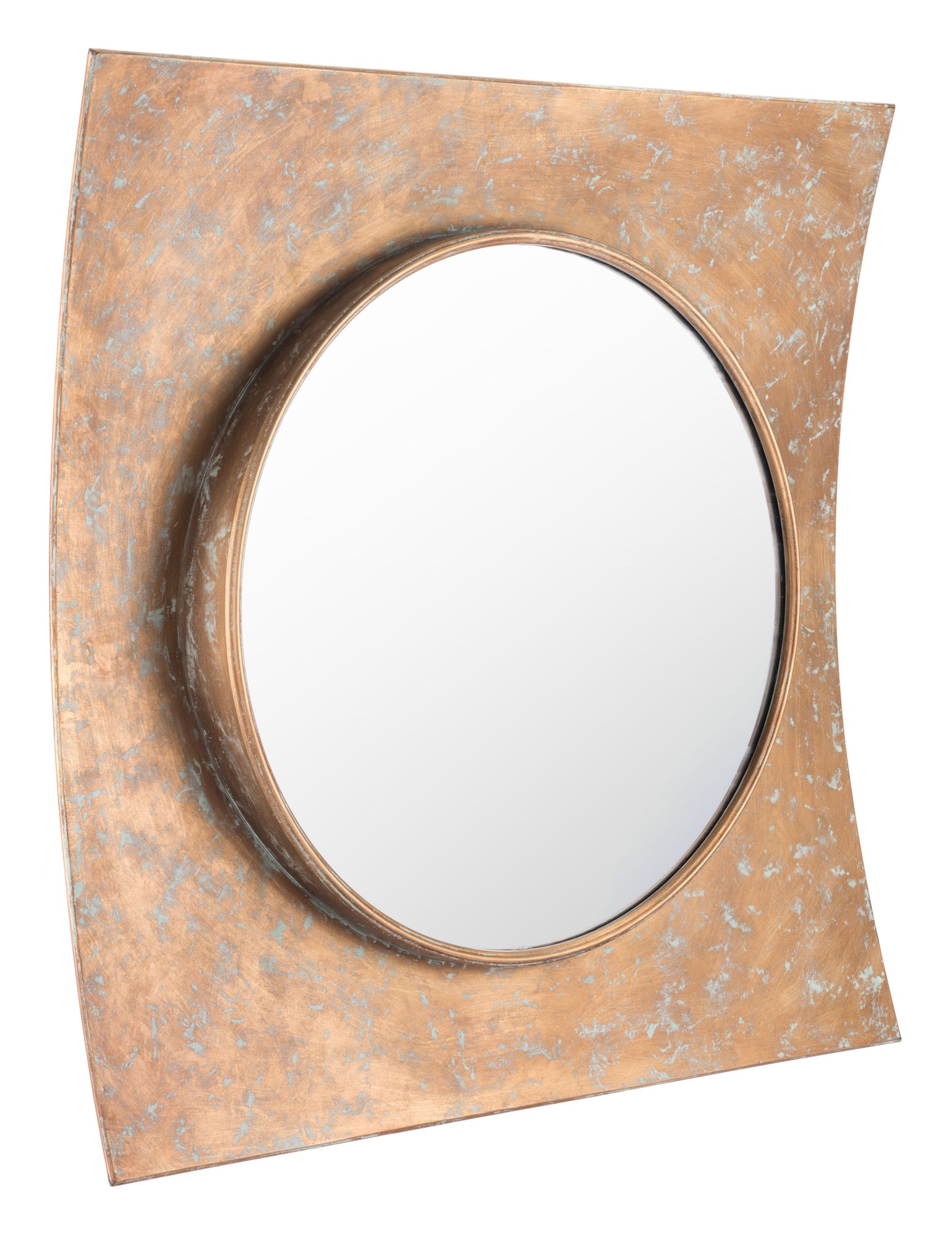 31.5" x 3.3" x 31.5" Gold, Mirror, Steel & MDF, Mirror