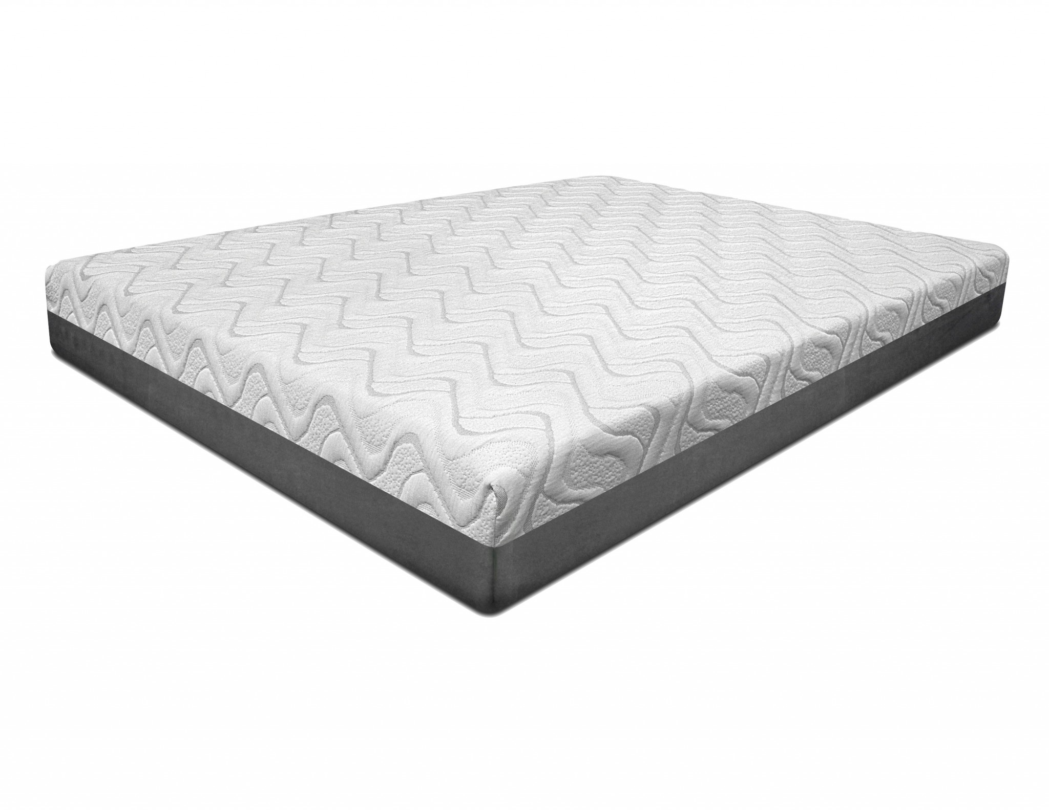 80" X 60" X 10" Gel Memory Foam Patterned Fabric Queen Mattress