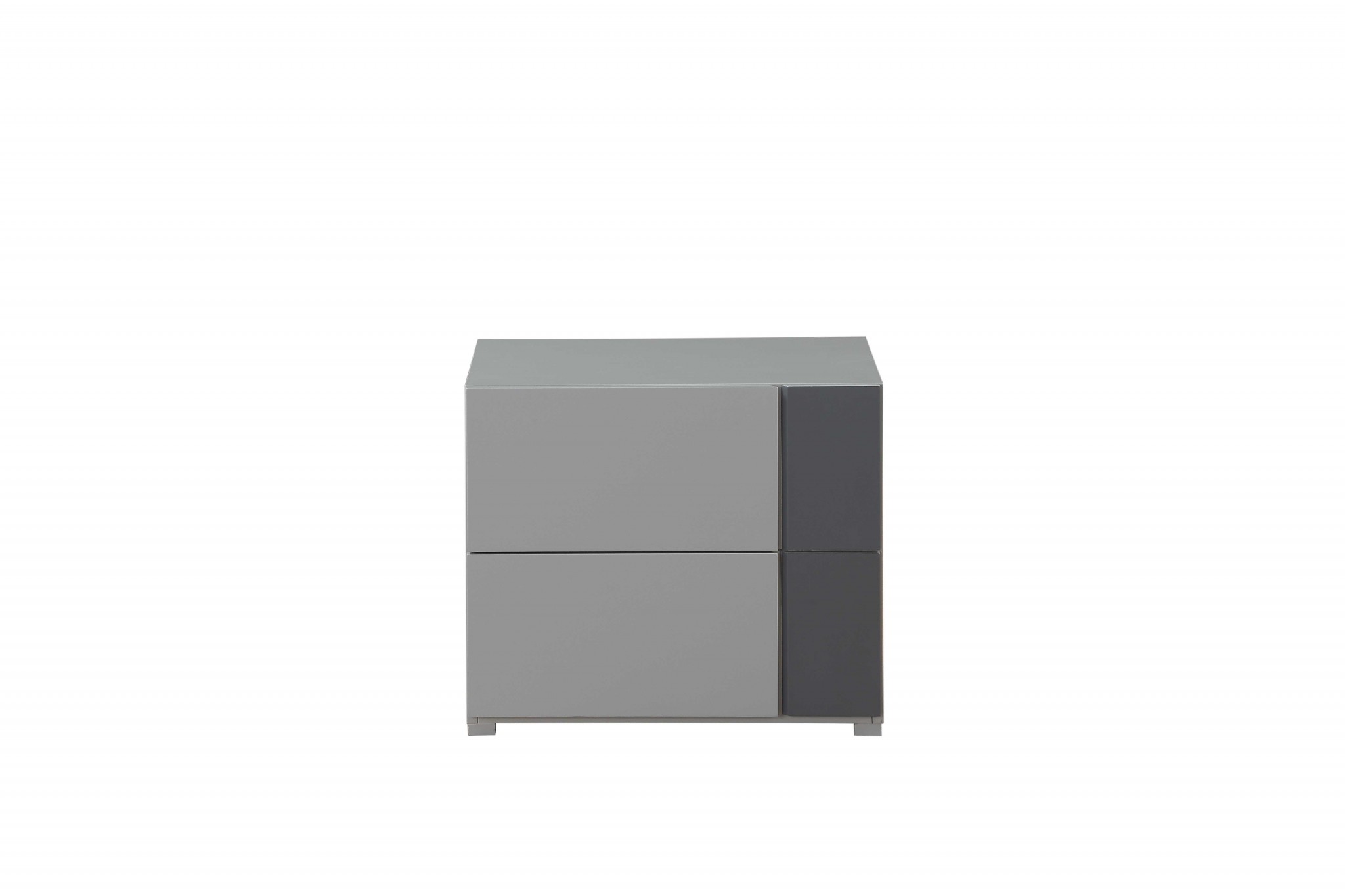 24" X 17" X 20" Light Grey And Dark Grey Nightstand