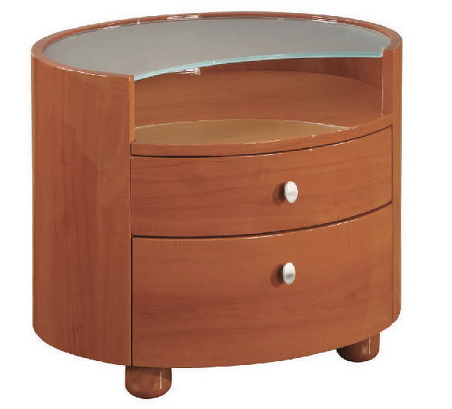 20" Sophisticated Cherry High Gloss Nightstand