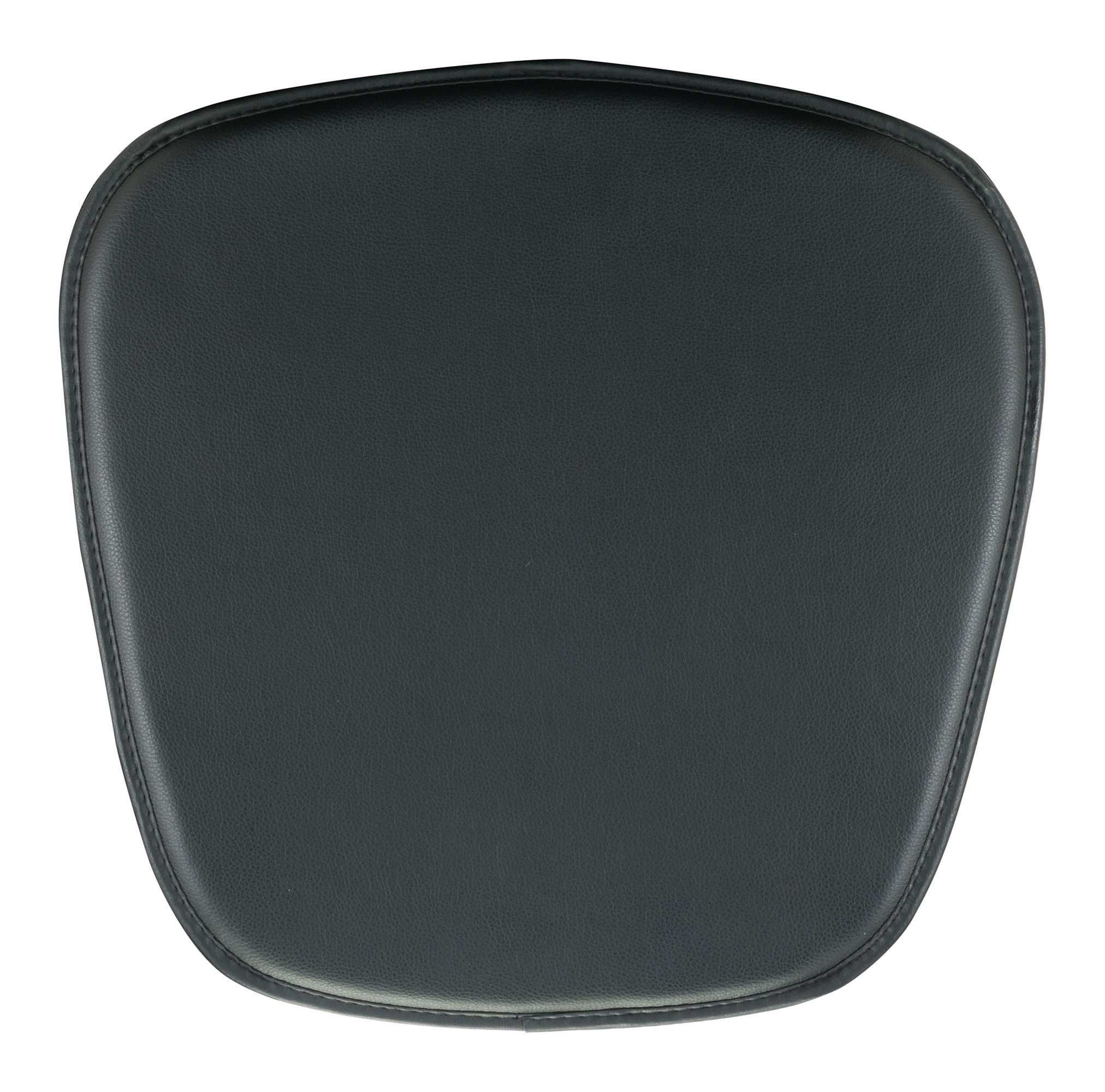 17" x 17" x 0.5" Black, Leatherette, Chair Cushion