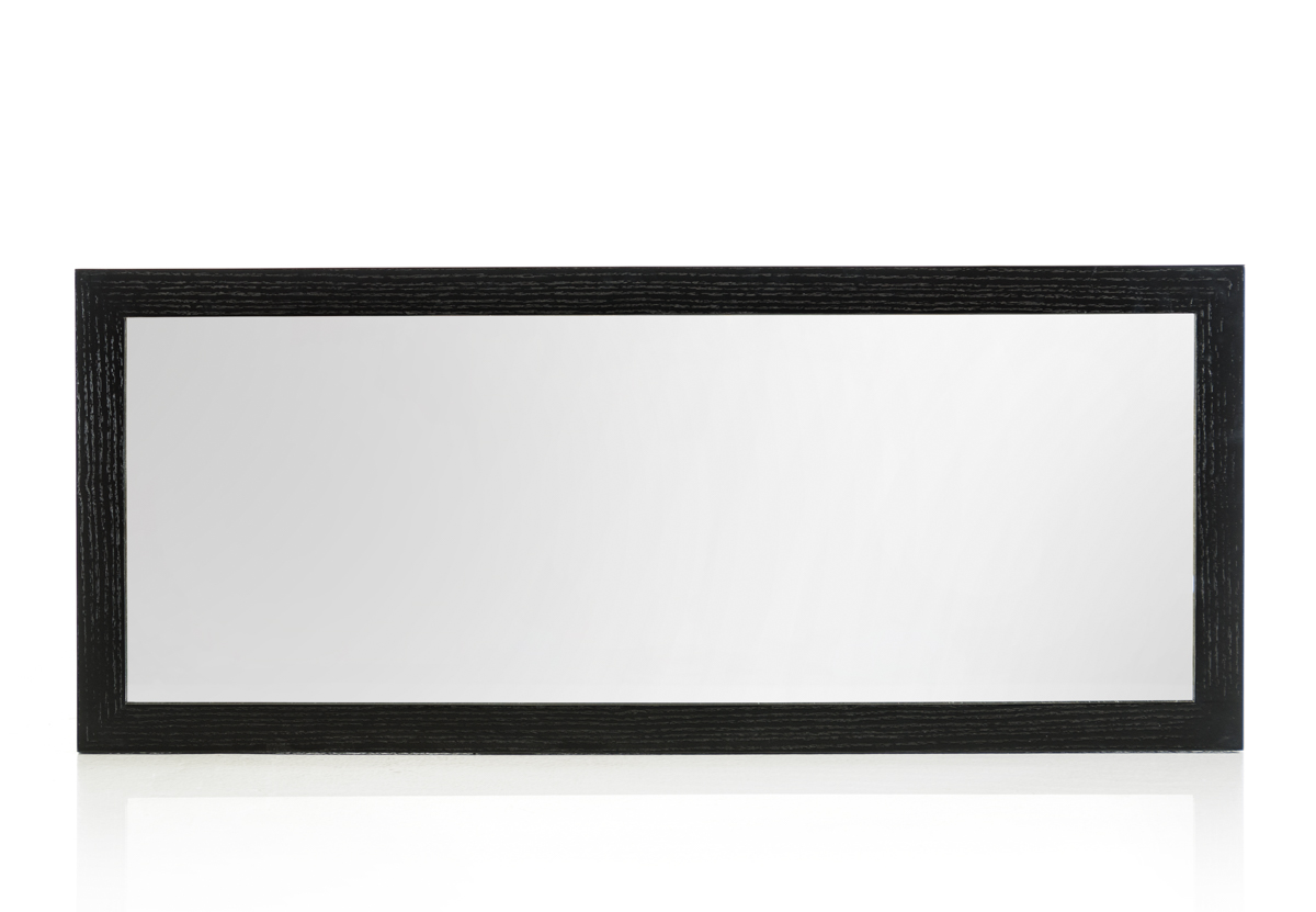 20" Black MDF and Glass Mirror