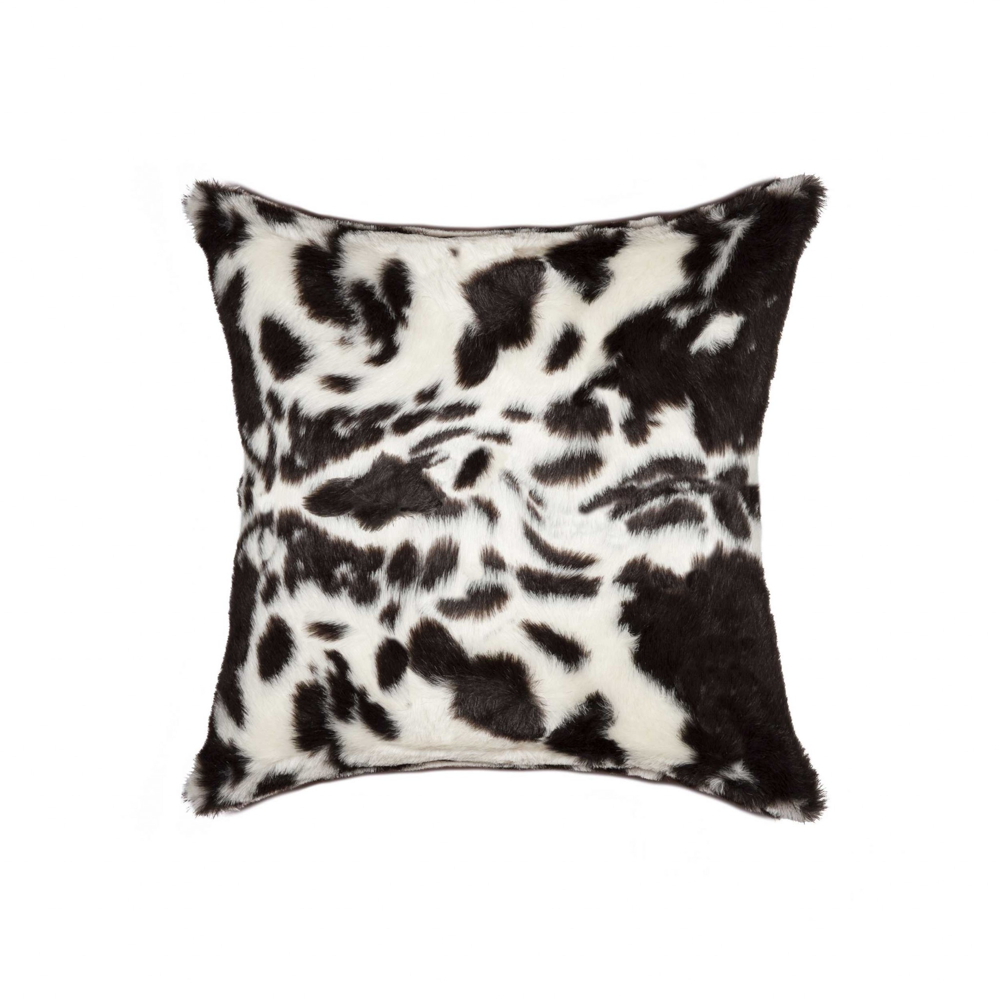 18" x 18" x 5" Brownsville Chocolate And Whitefaux Fur - Pillow