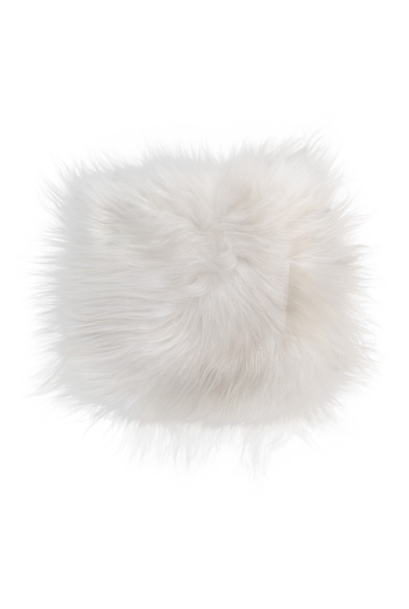 Natural Sheepskin White Square Super Soft Chair Pad