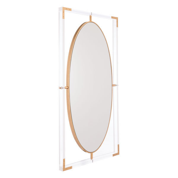 22.2" X 1.6" X 42.1" Rectangular Clear Mirror