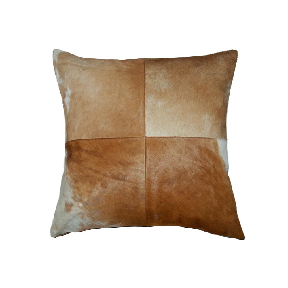 18" x 18" x 5" Brown And White Quattro - Pillow