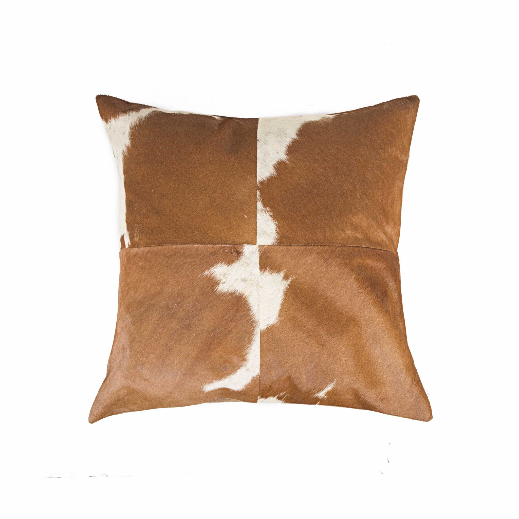 18" x 18" x 5" White And Brown Quattro - Pillow