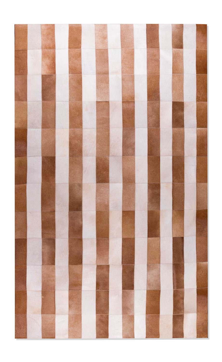 96" x 120" Brown Striped, Natural Stitched Hide - Area Rug