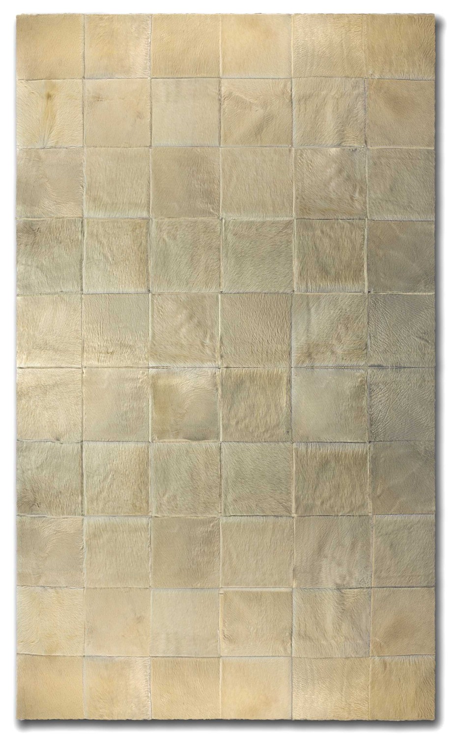 96" x 120" Natural, 10" Square Patches, Cowhide - Area Rug