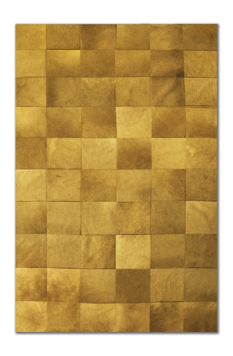 96" x 120" Tan, 10" Square Patches, Cowhide - Area Rug