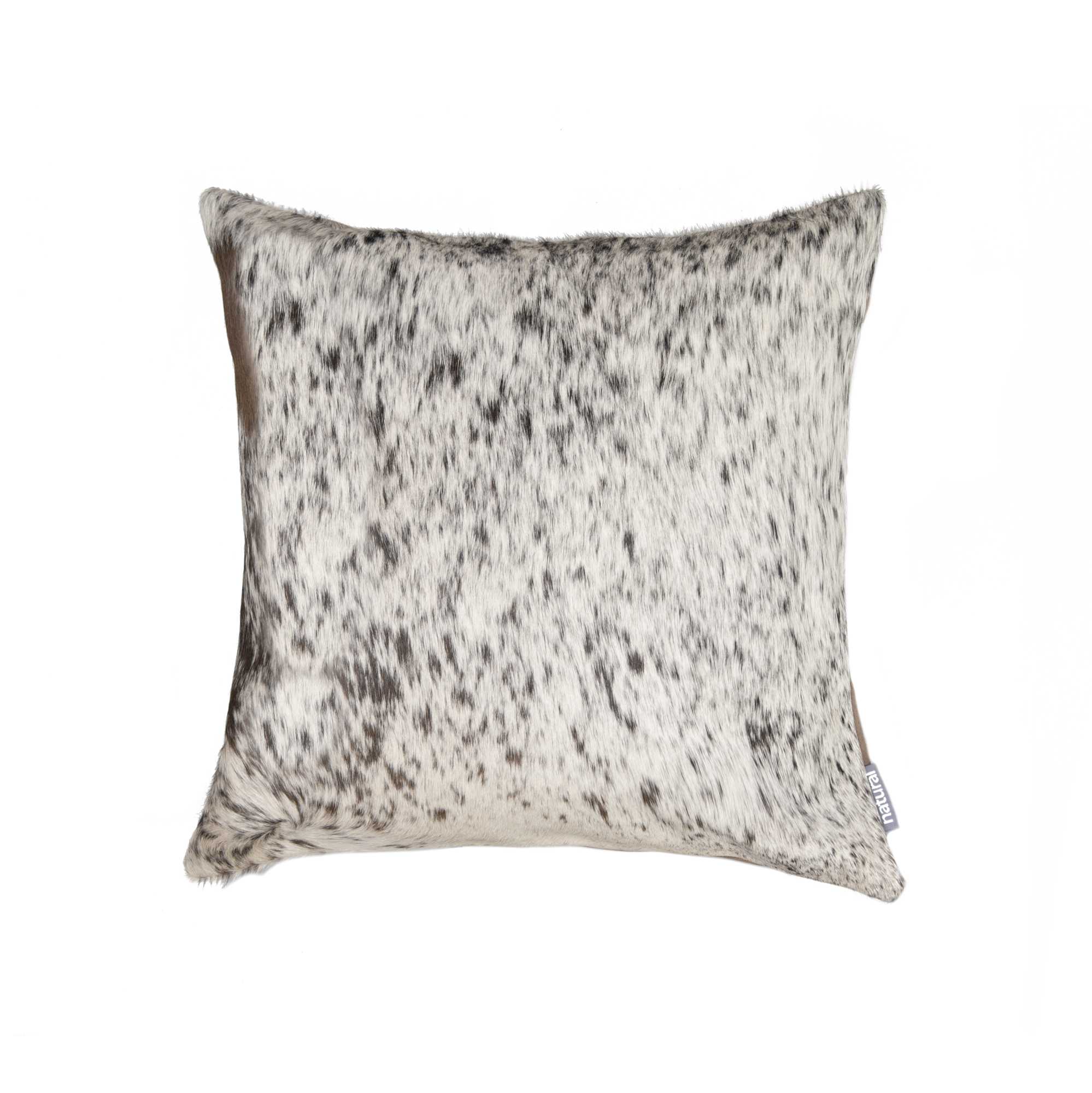 18" x 18" x 5" Salt And Pepper Gray And White Cowhide - Pillow