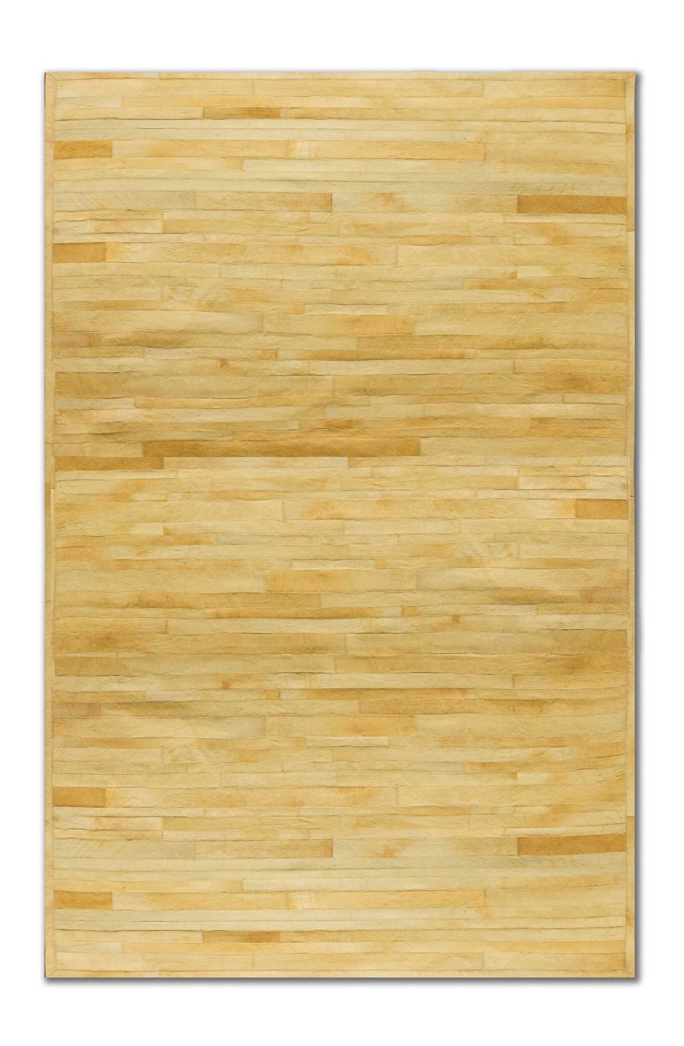 96" x 120" Natural Linear, Cowhide Stitched - Area Rug