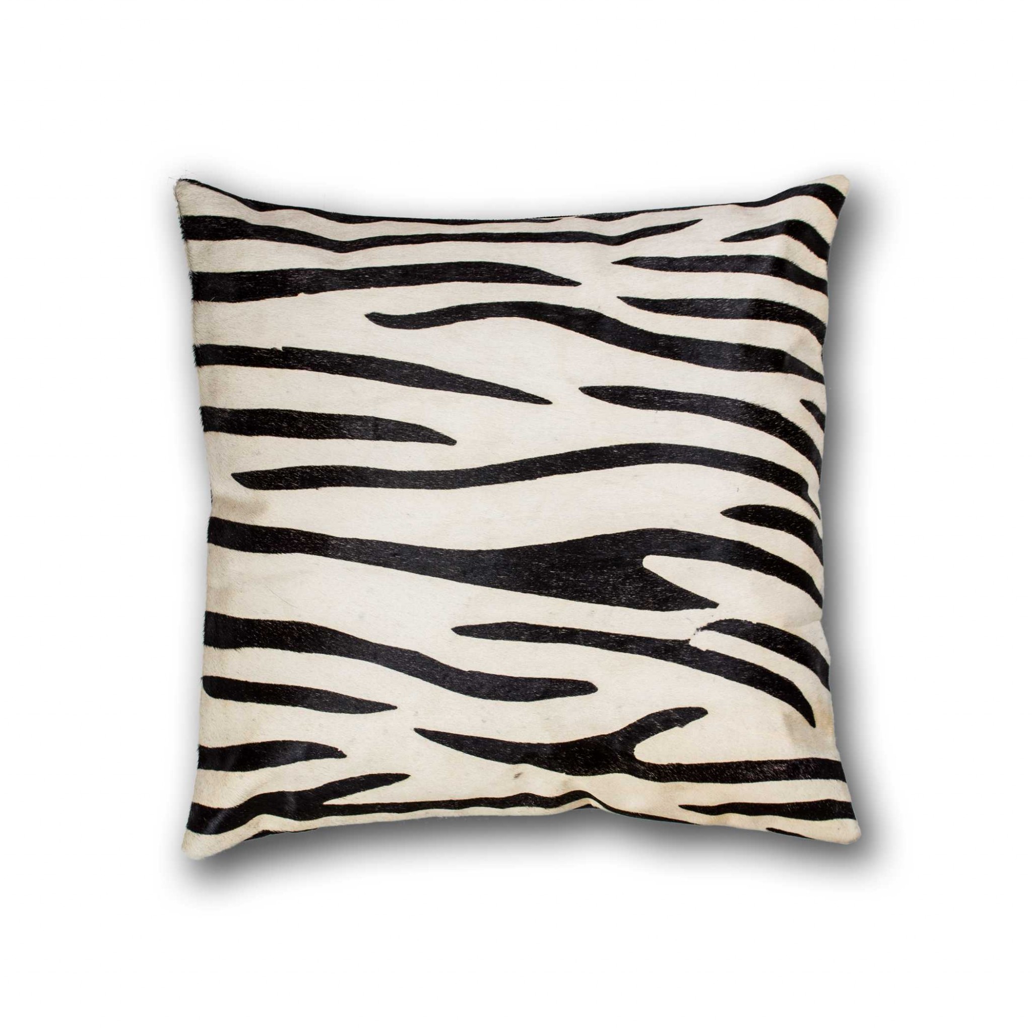 18" x 18" x 5" Black And White Cowhide - Pillow