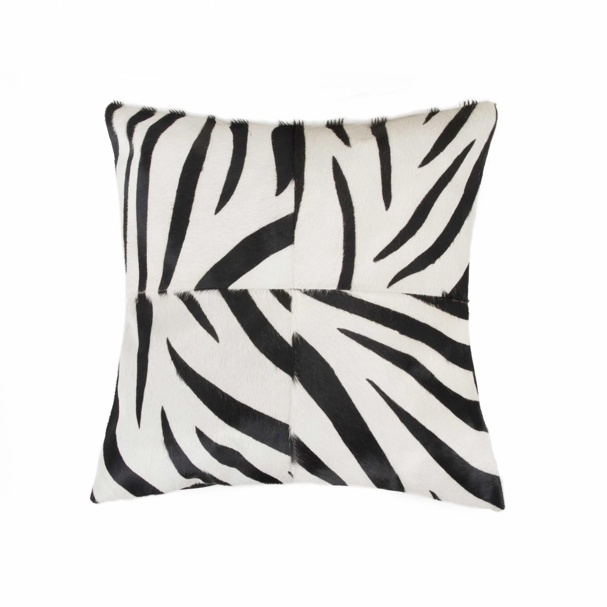 18" x 18" x 5" Zebra Black On White Quattro - Pillow