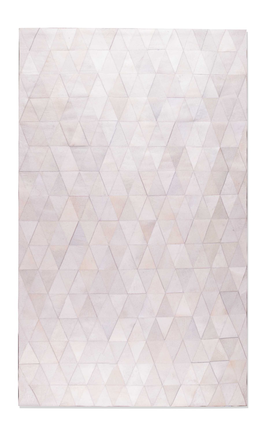 96" x 120" White Mosaik, Natural Stitched, Cowhide - Area Rug