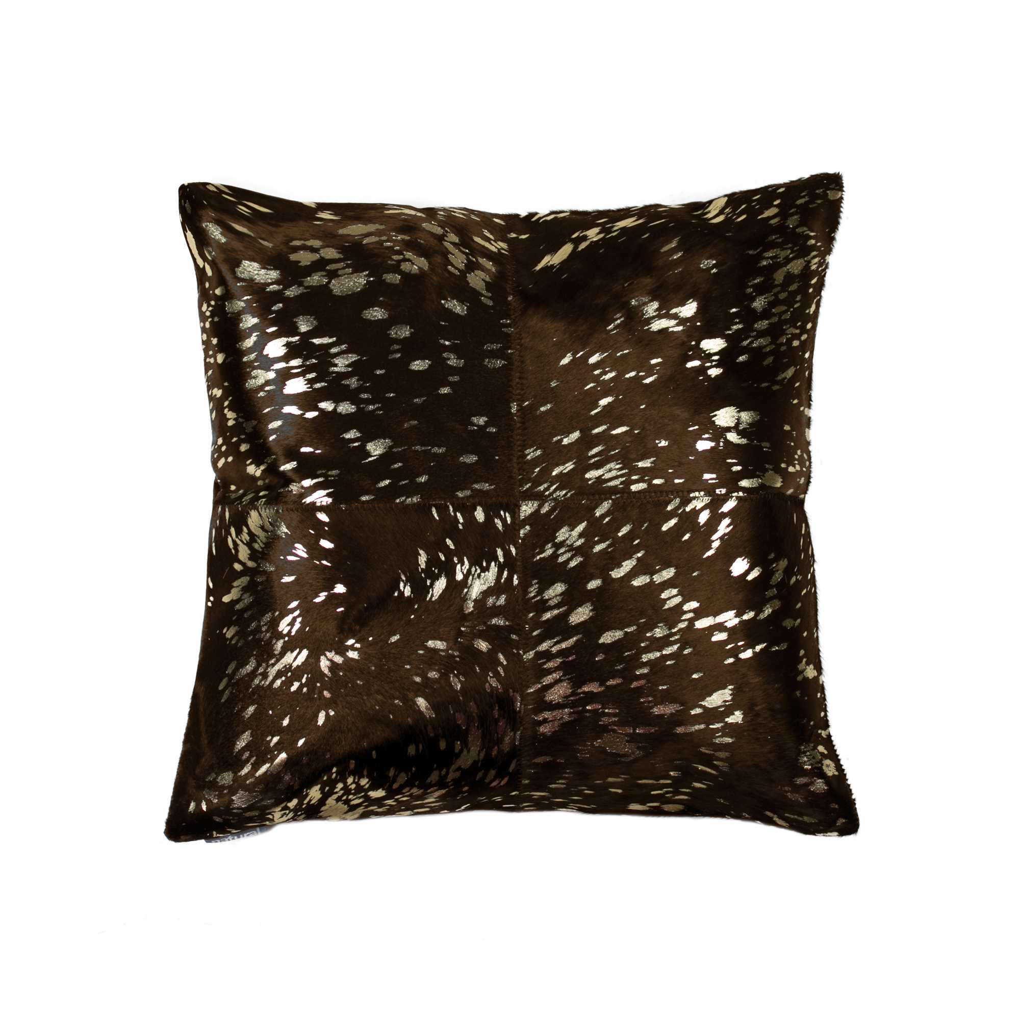 18" x 18" x 5" Gold And Chocolate Quattro - Pillow