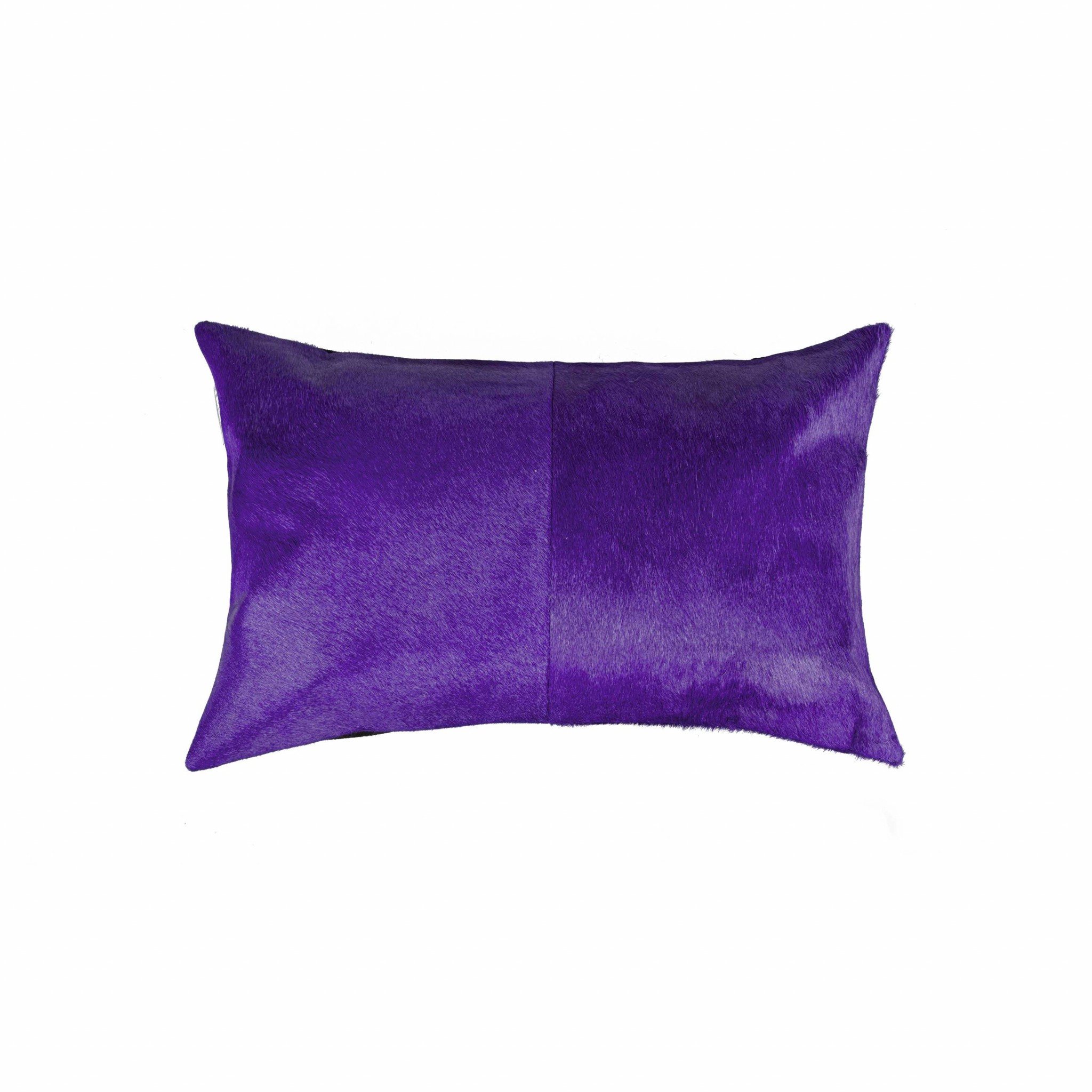 12" x 20" x 5" Purple Cowhide - Pillow