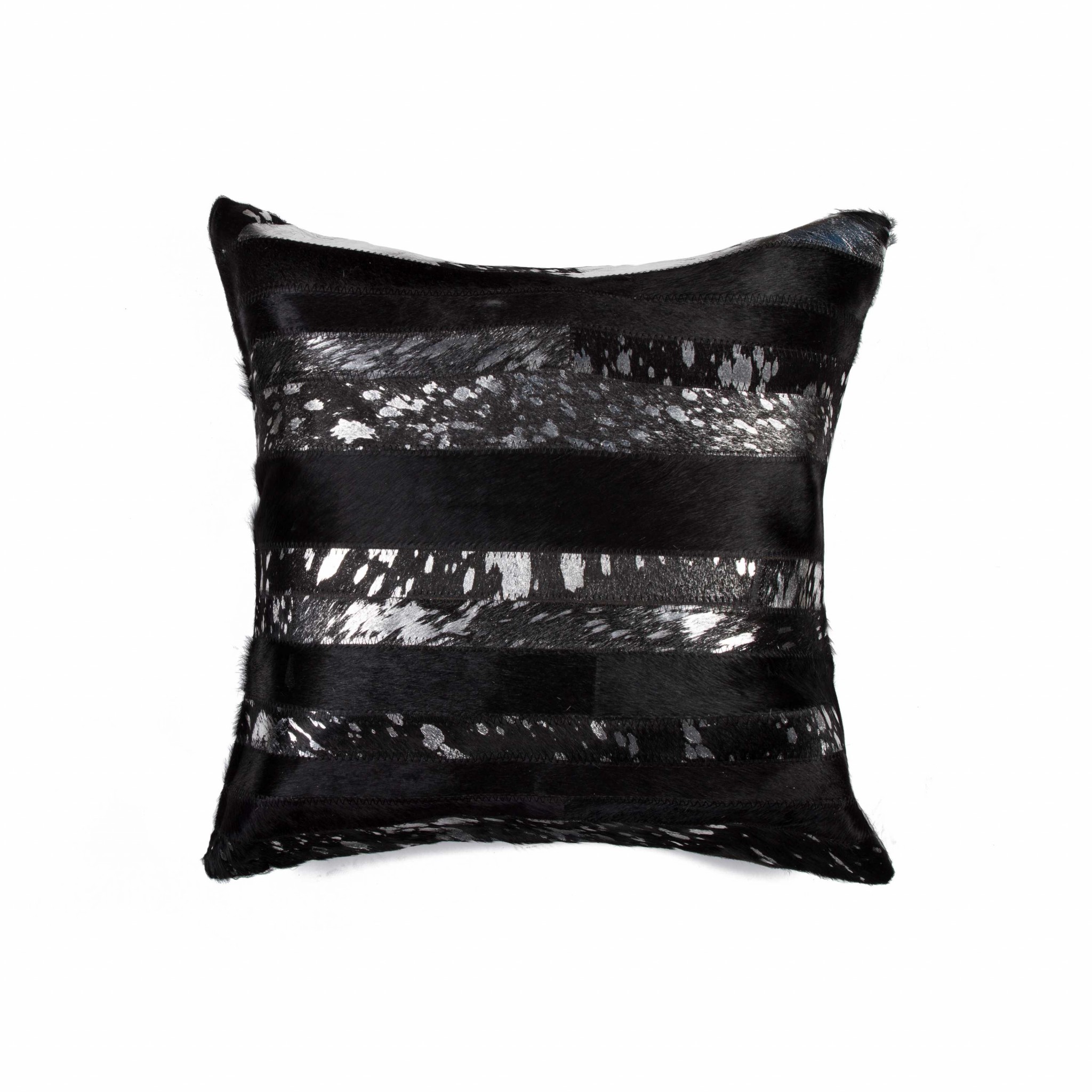 18" x 18" x 5" Black And Silver - Pillow