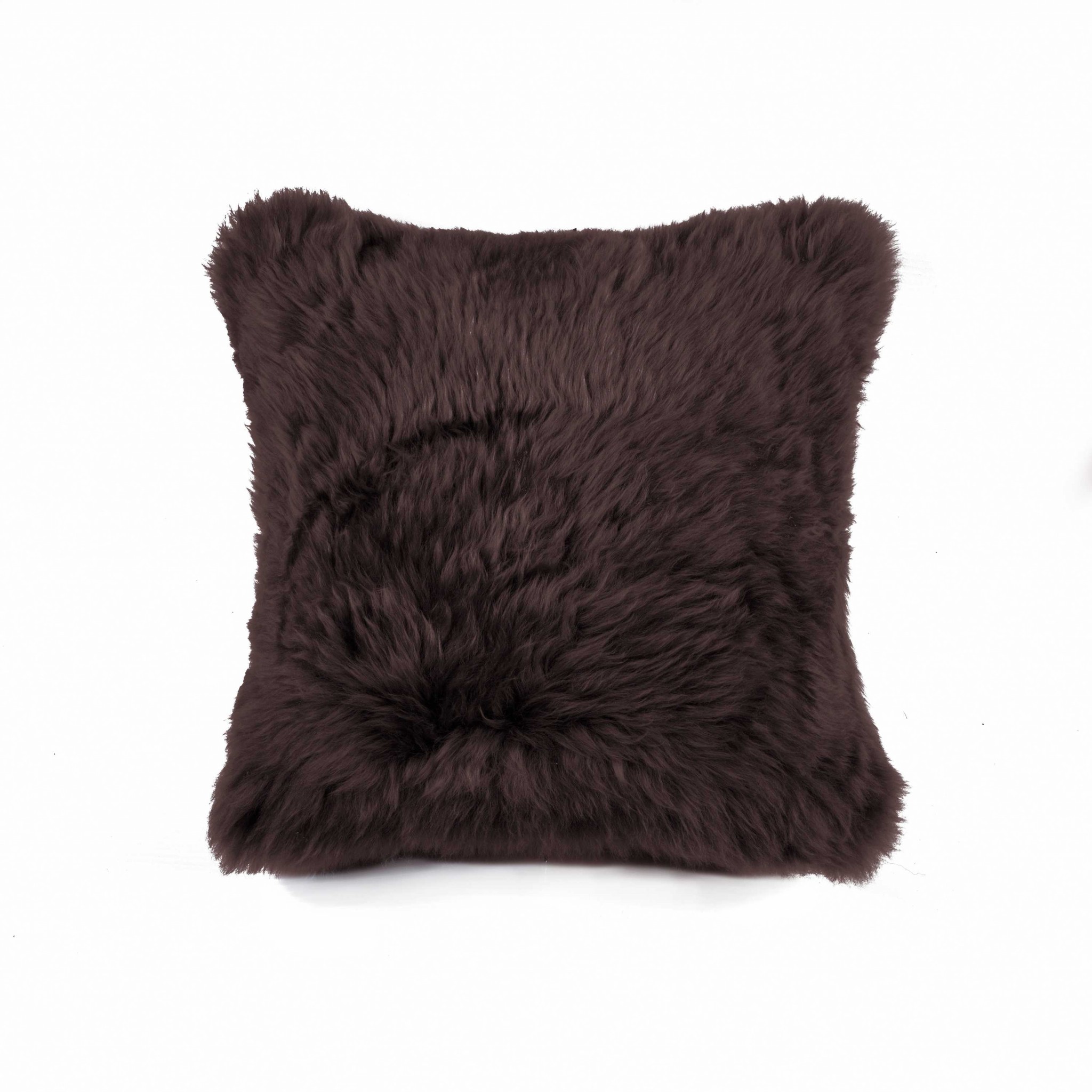18" x 18" x 5" Chocolate Sheepskin - Pillow