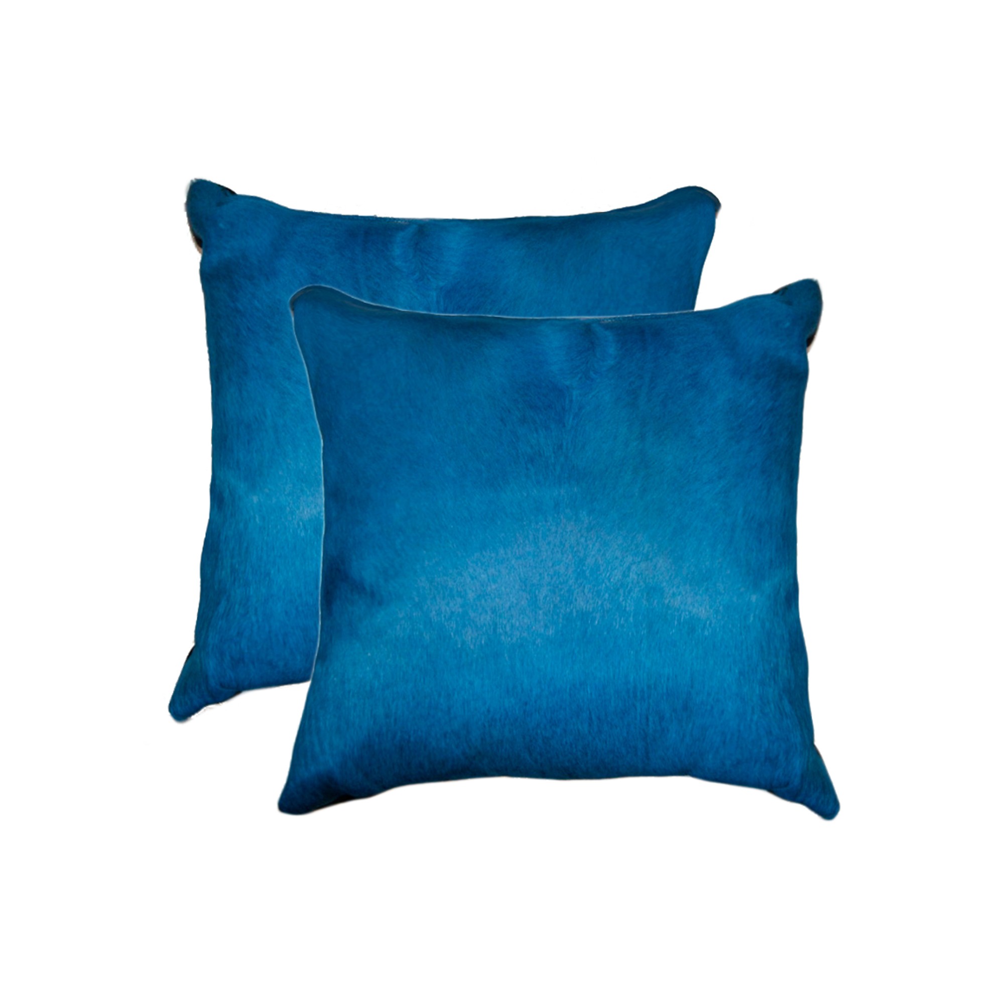 18" x 18" x 5" Royal Blue, Cowhide - Pillow 2-Pack