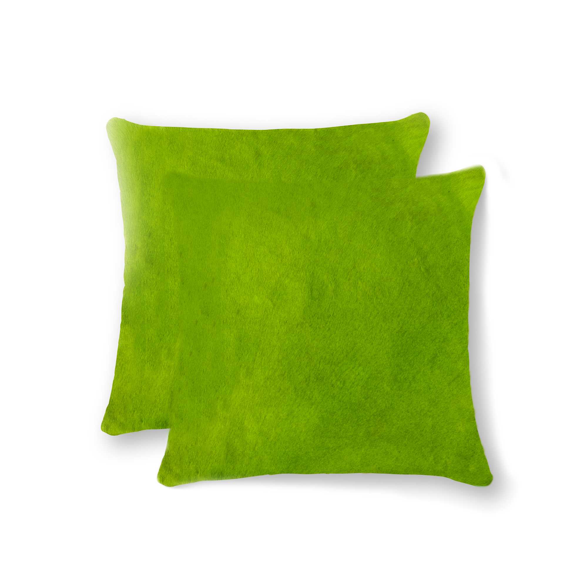 18" x 18" x 5" Lime Cowhide - Pillow 2-Pack