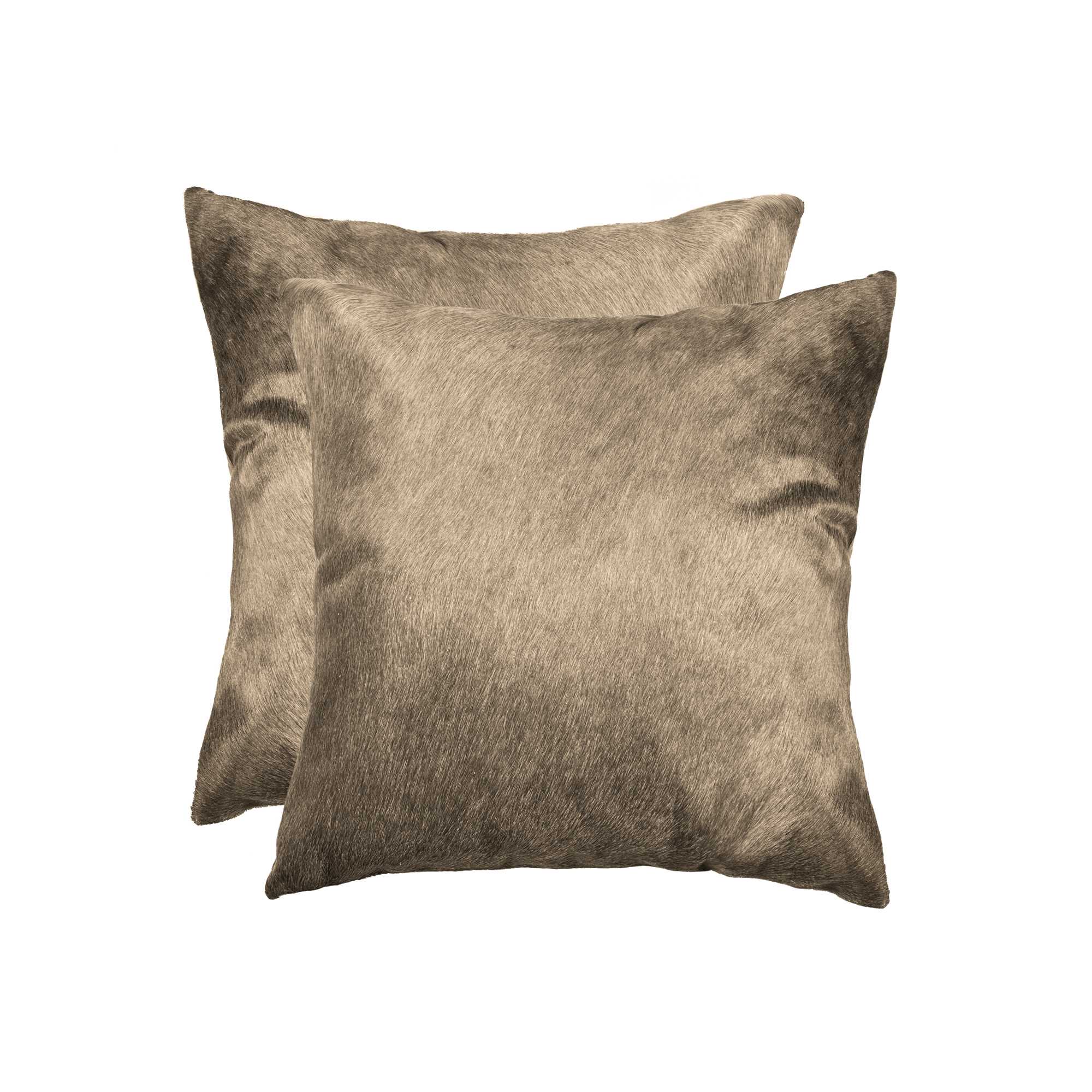 18" x 18" x 5" Taupe Cowhide - Pillow 2-Pack