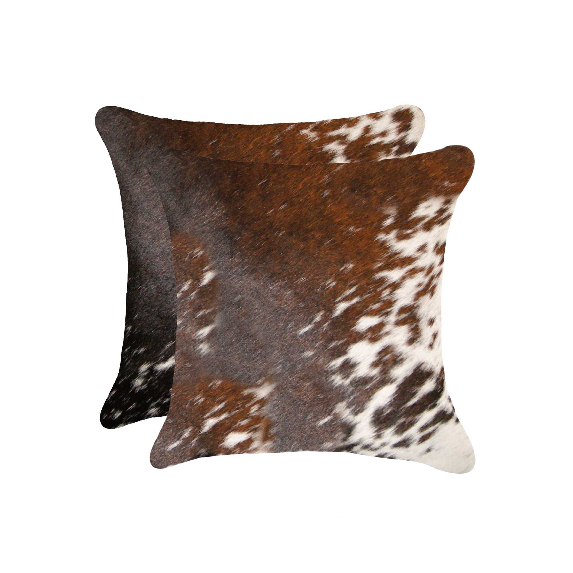 18" x 18" x 5" Salt And Pepper Brown And White, Cowhide - Pillow 2-Pack