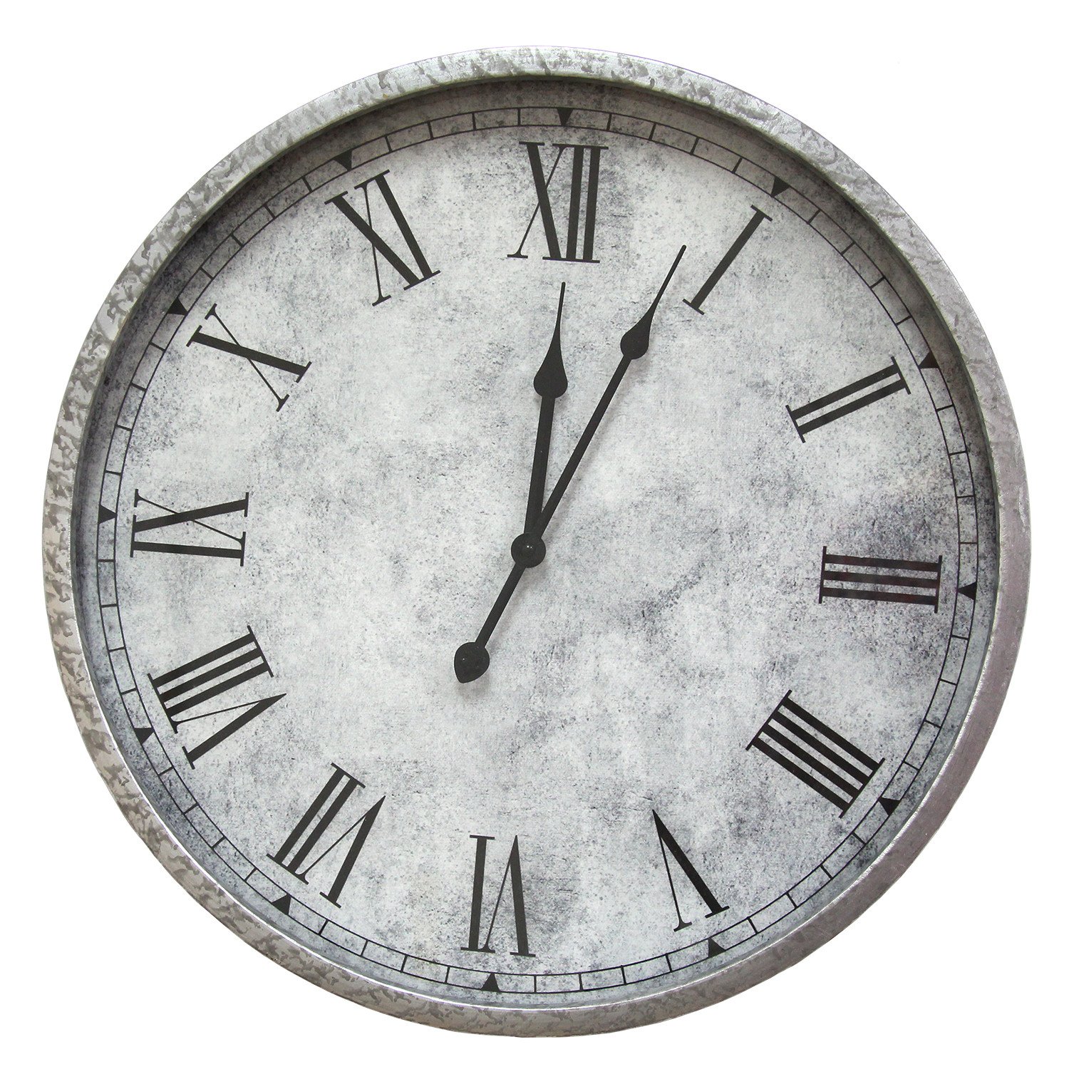18" Round Salvaged Metal Wall Clock