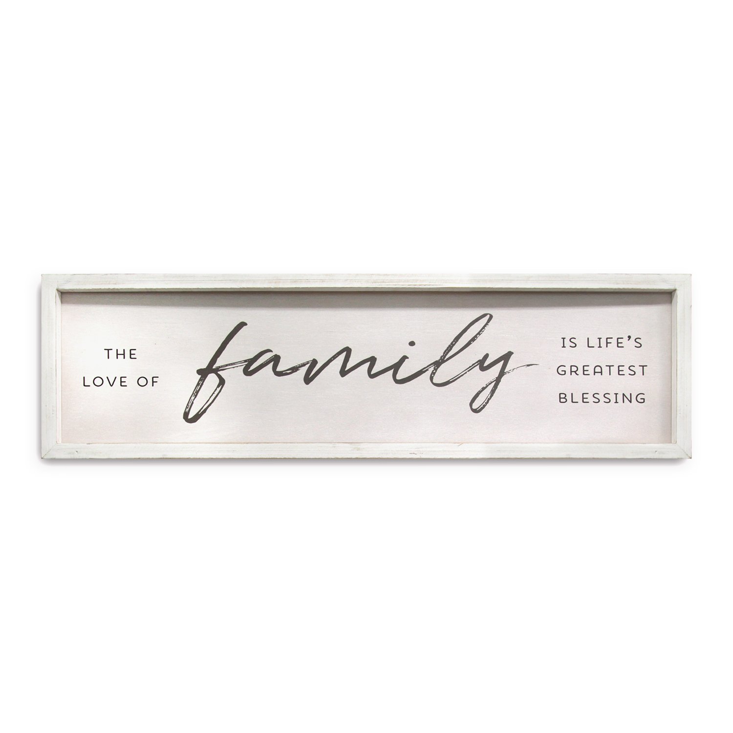 White and Black "Family Is Life's Greatest Blessings" Wall Decor