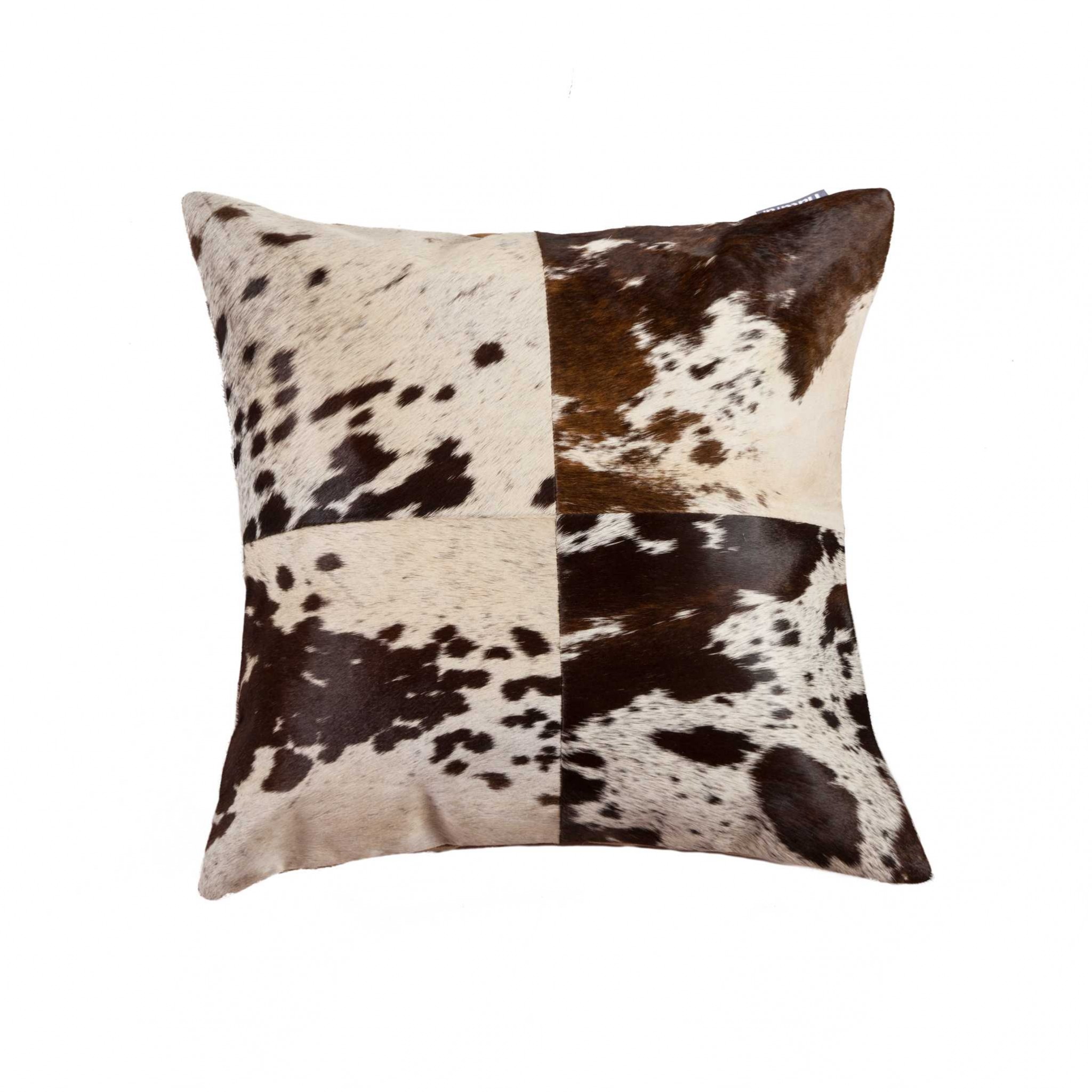 18" x 18" x 5" Flawless White Torino Kobe Cowhide - Pillow