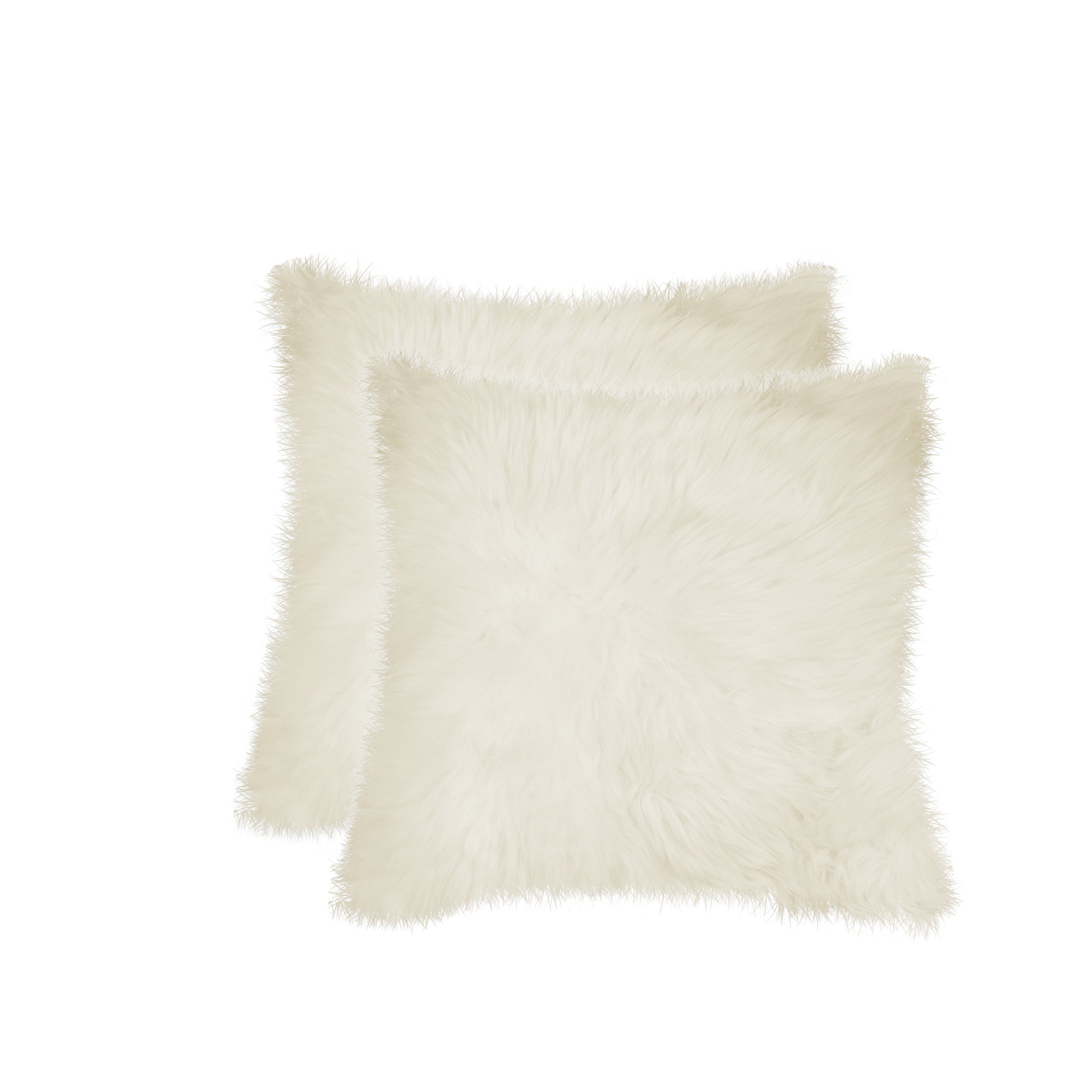 18" x 18" x 5" Natural Sheepskin - Pillow 2 pcs