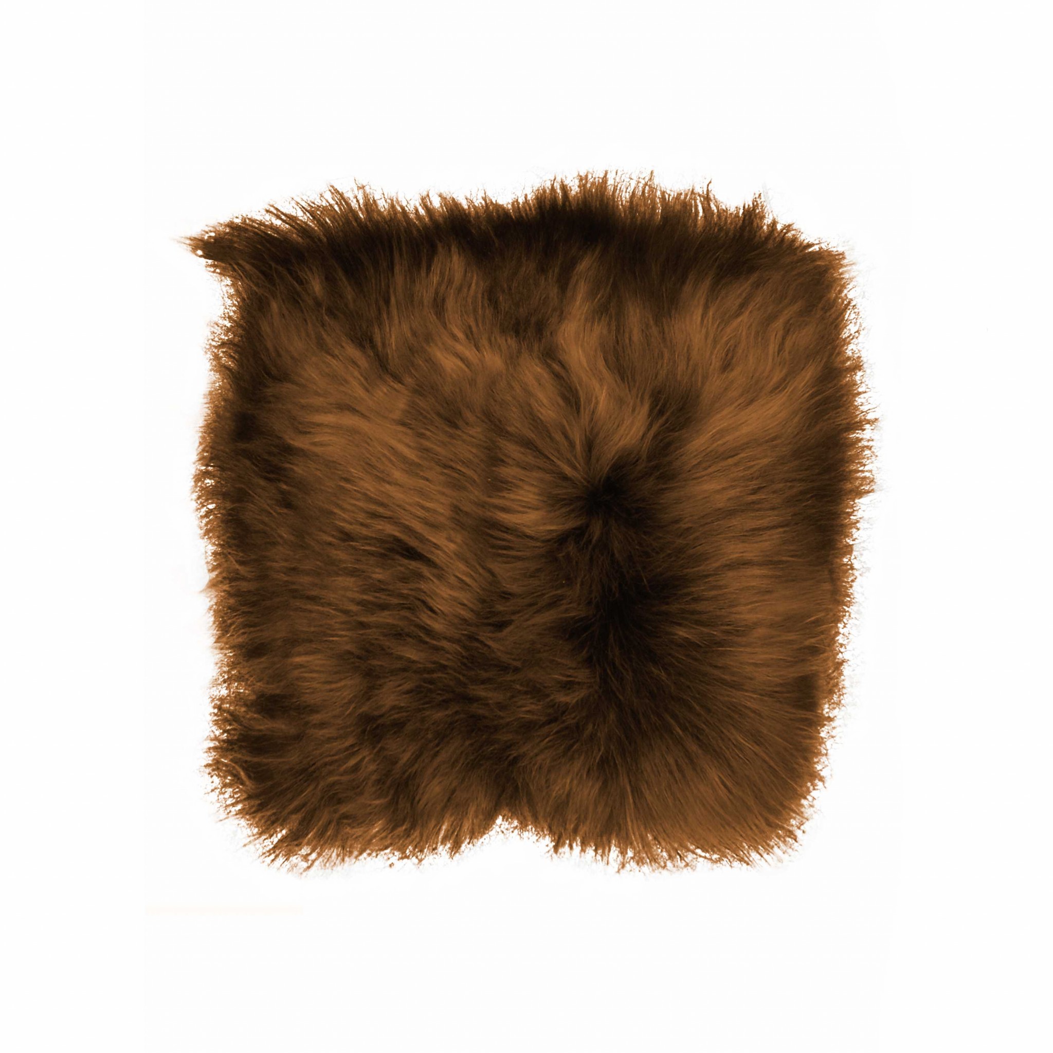 15" x 15" x 2" Rusty Brisa, Sheepskin, Square - Chair Pad