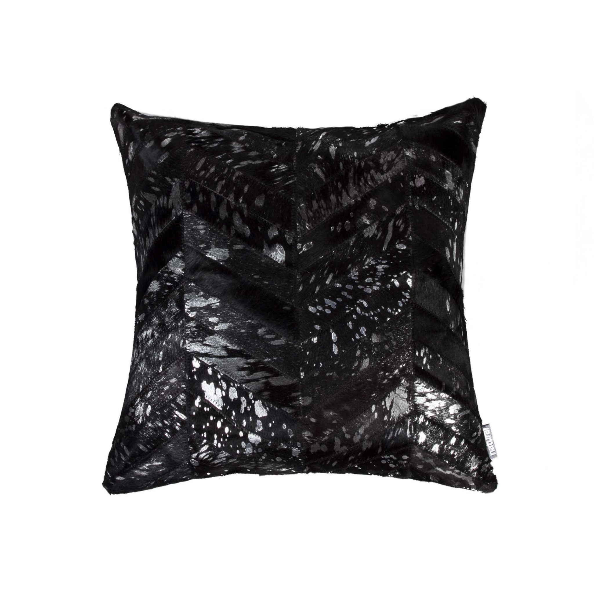 18" x 18" x 5" Black & Silver - Pillow