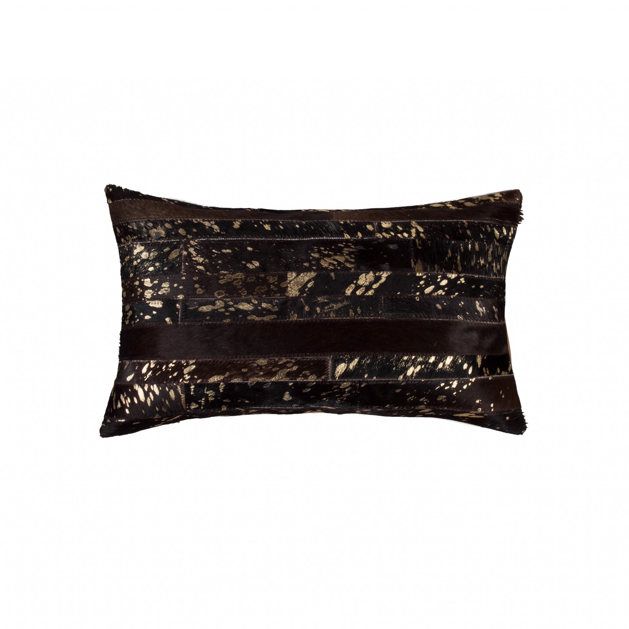 12" x 20" x 5" Chocolate & Gold - Pillow