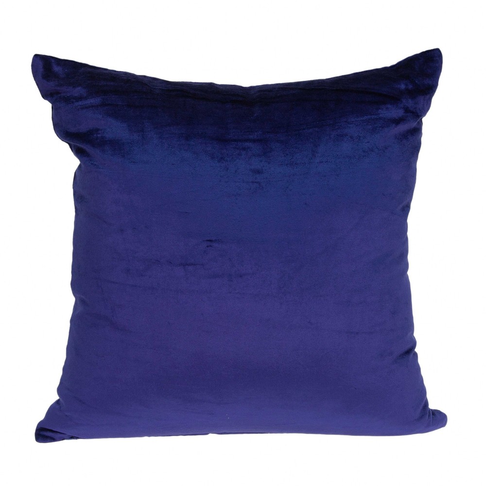 18" x 0.5" x 18" Transitional Royal Blue Solid Pillow Cover
