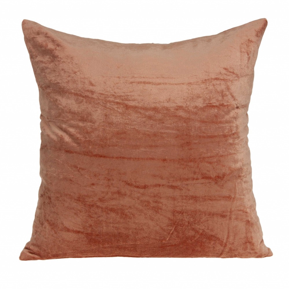 18" x 0.5" x 18" Transitional Orange Solid Pillow Cover