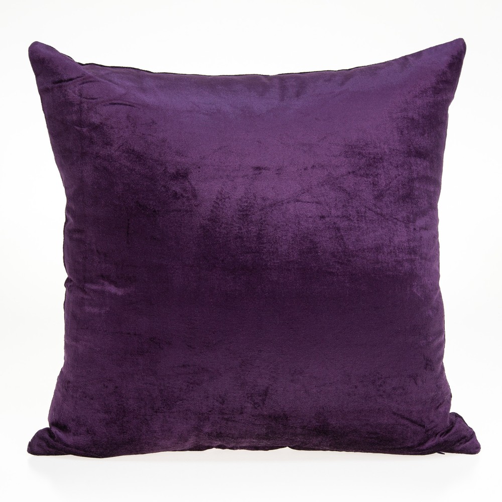 20" x 0.5" x 20" Transitional Purple Solid Pillow Cover