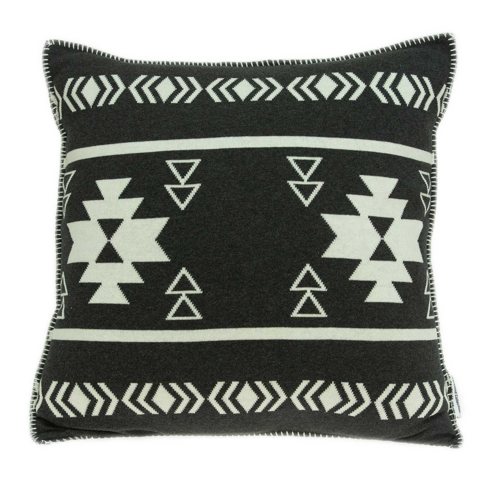 20" x 0.5" x 20" Southwest Black Pillow Cover